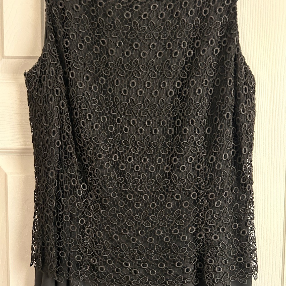 Black Rayon and lace jump suit